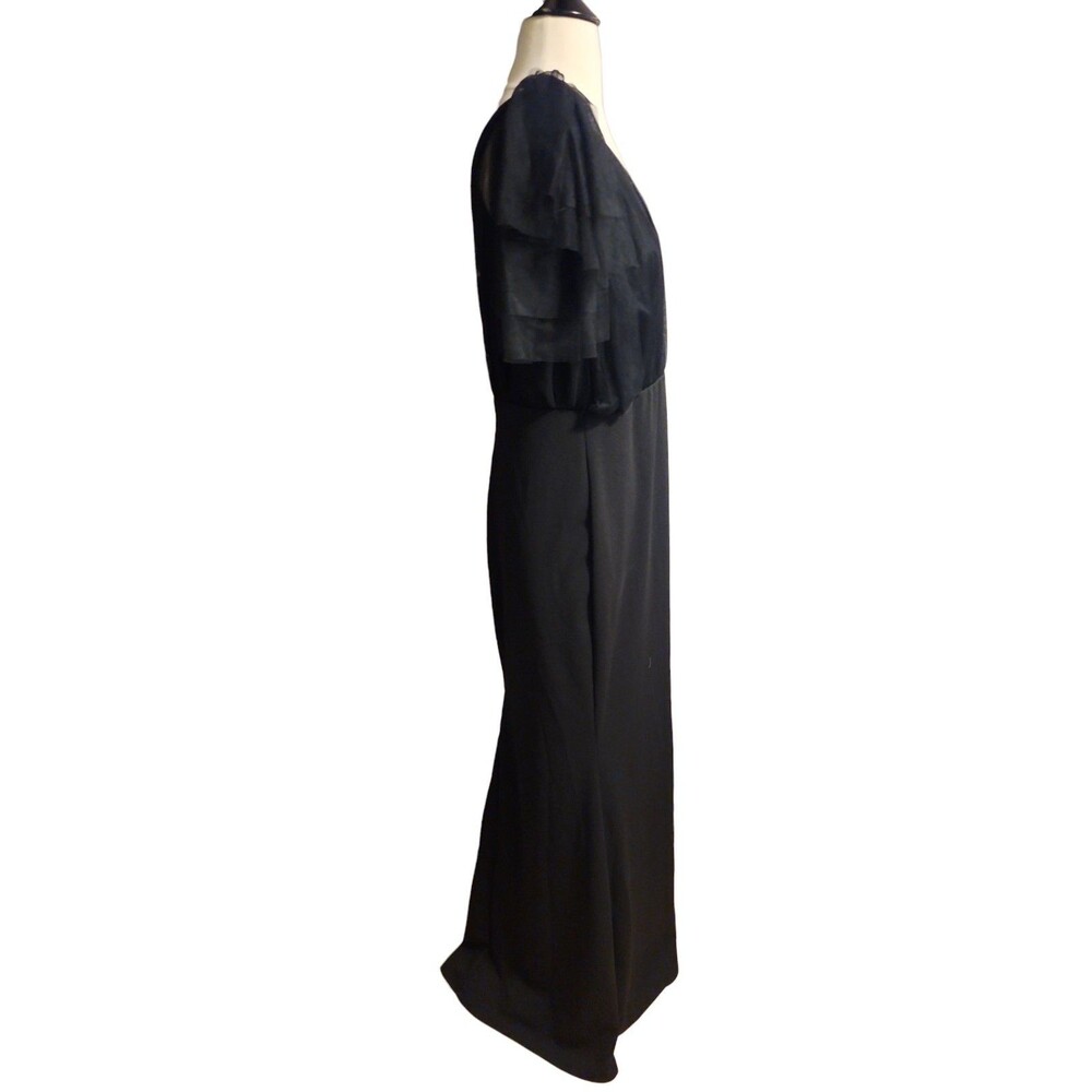 Lulus Maxi Mermaid Dress Womens XL Black Fairy Whimsigoth Ruffle Flutter Sleeve - Picture 5 of 9